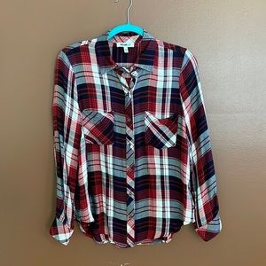 William Rast long sleeved plaid top